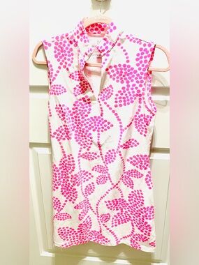 Mahi Golf Pink Dot Floral Shift Dress